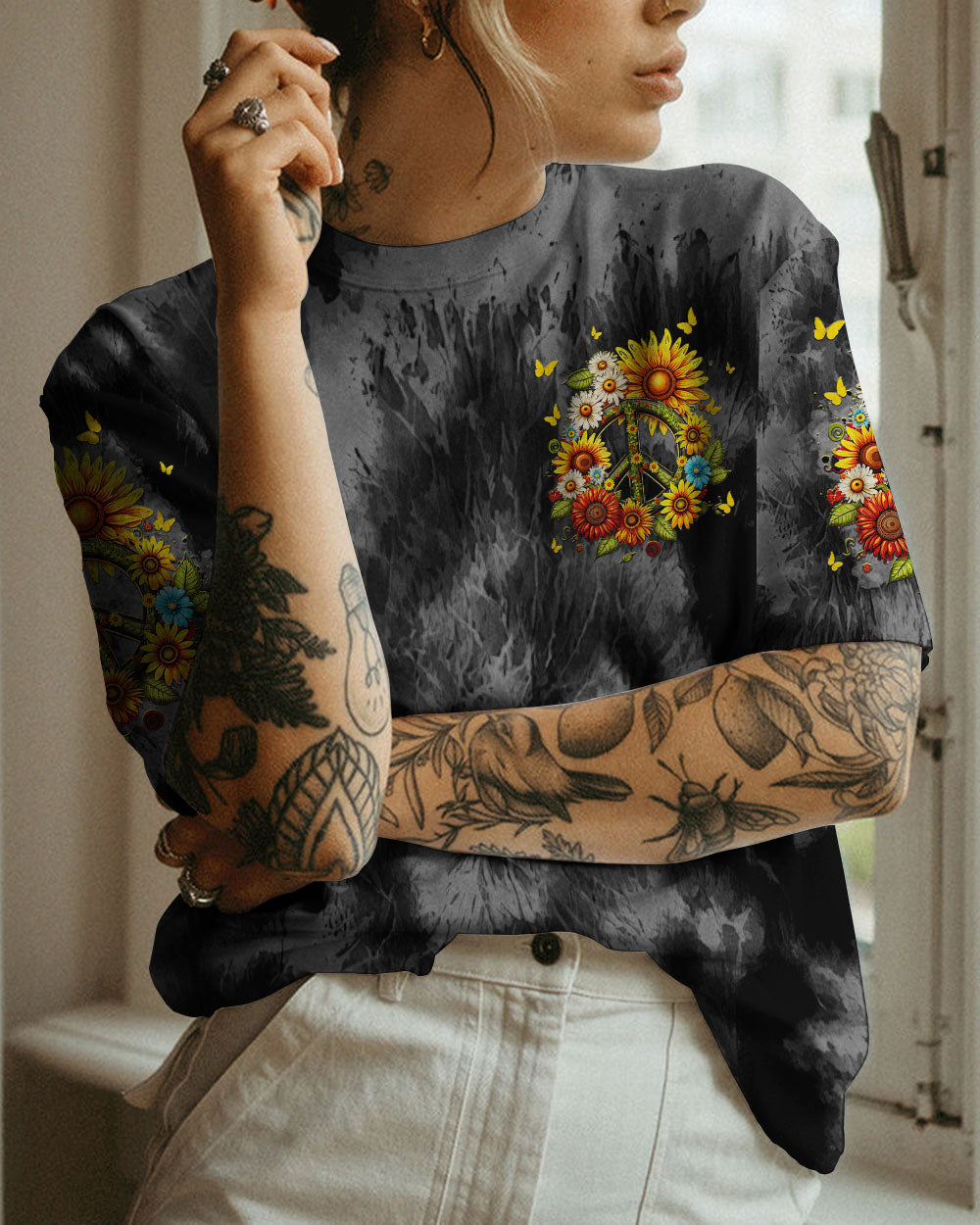 HIPPIE SOUL FLORALS TIE DYE ALL OVER PRINT - TLTR1007239