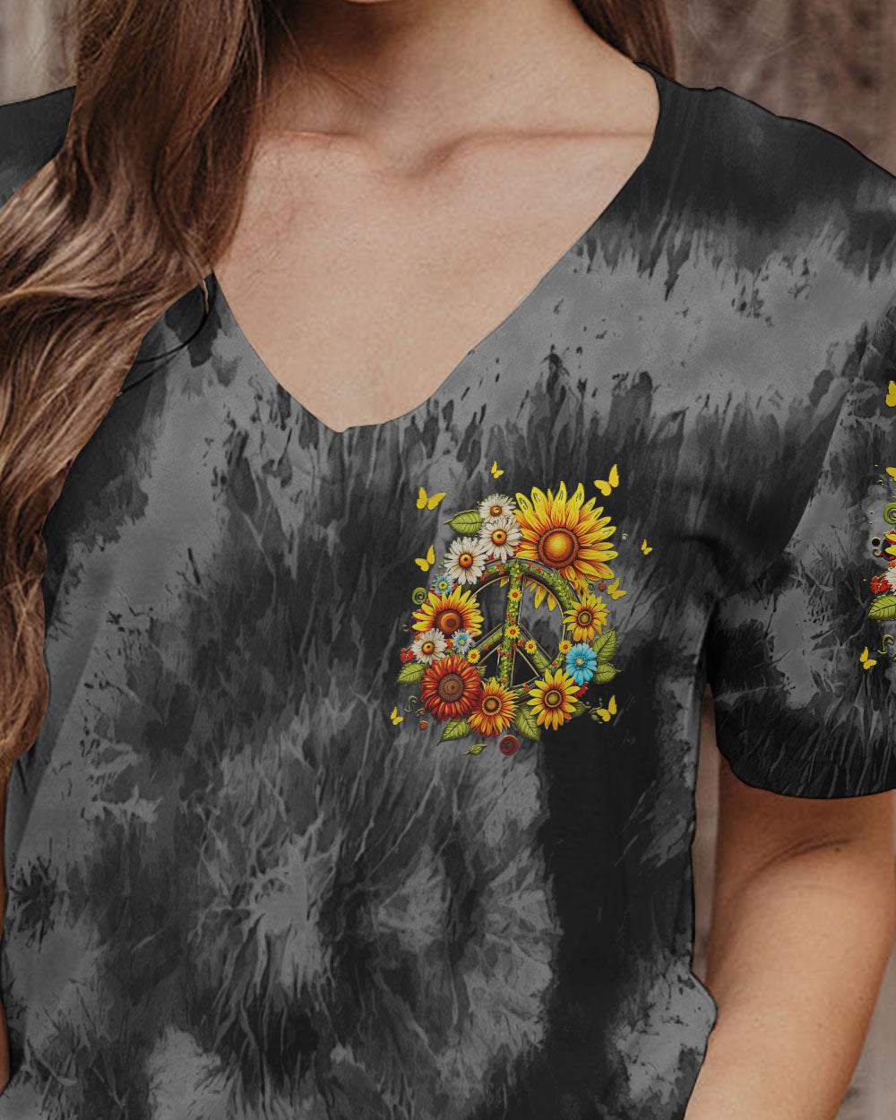 HIPPIE SOUL FLORALS TIE DYE ALL OVER PRINT - TLTR1007239