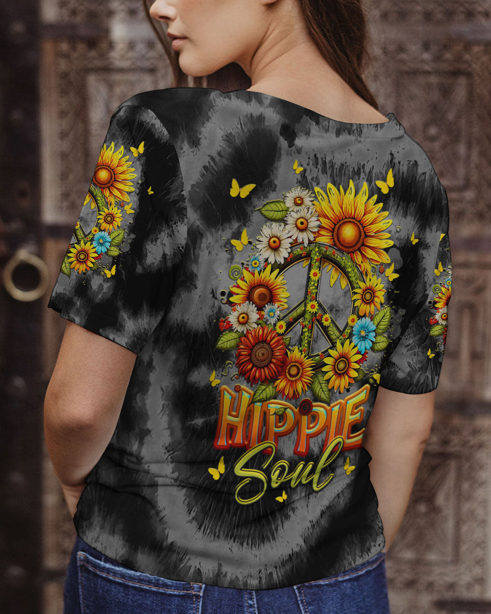 HIPPIE SOUL FLORALS TIE DYE ALL OVER PRINT - TLTR1007239