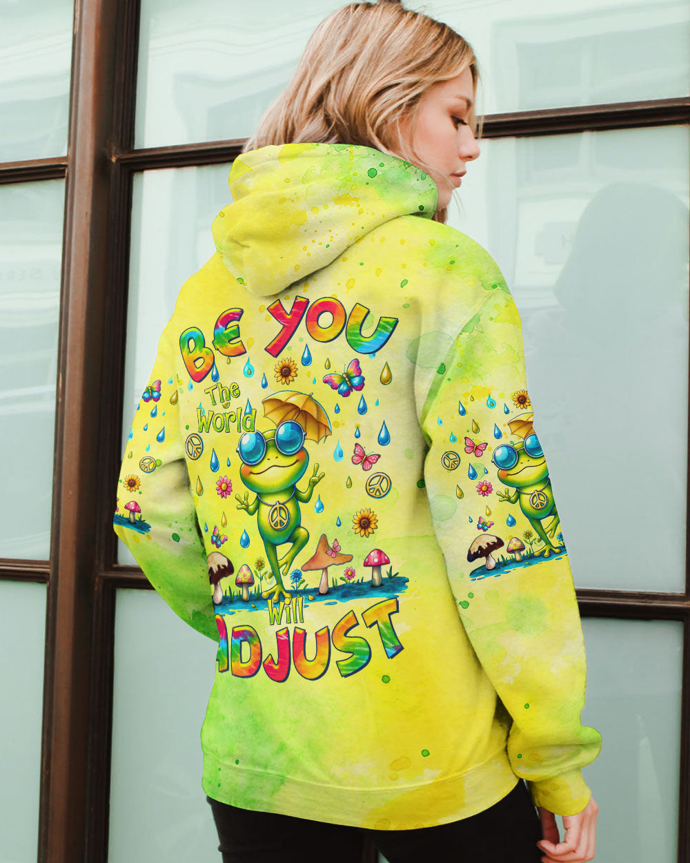 BE YOU THE WORLD WILL ADJUST FROG ALL OVER PRINT - TLTR1007244