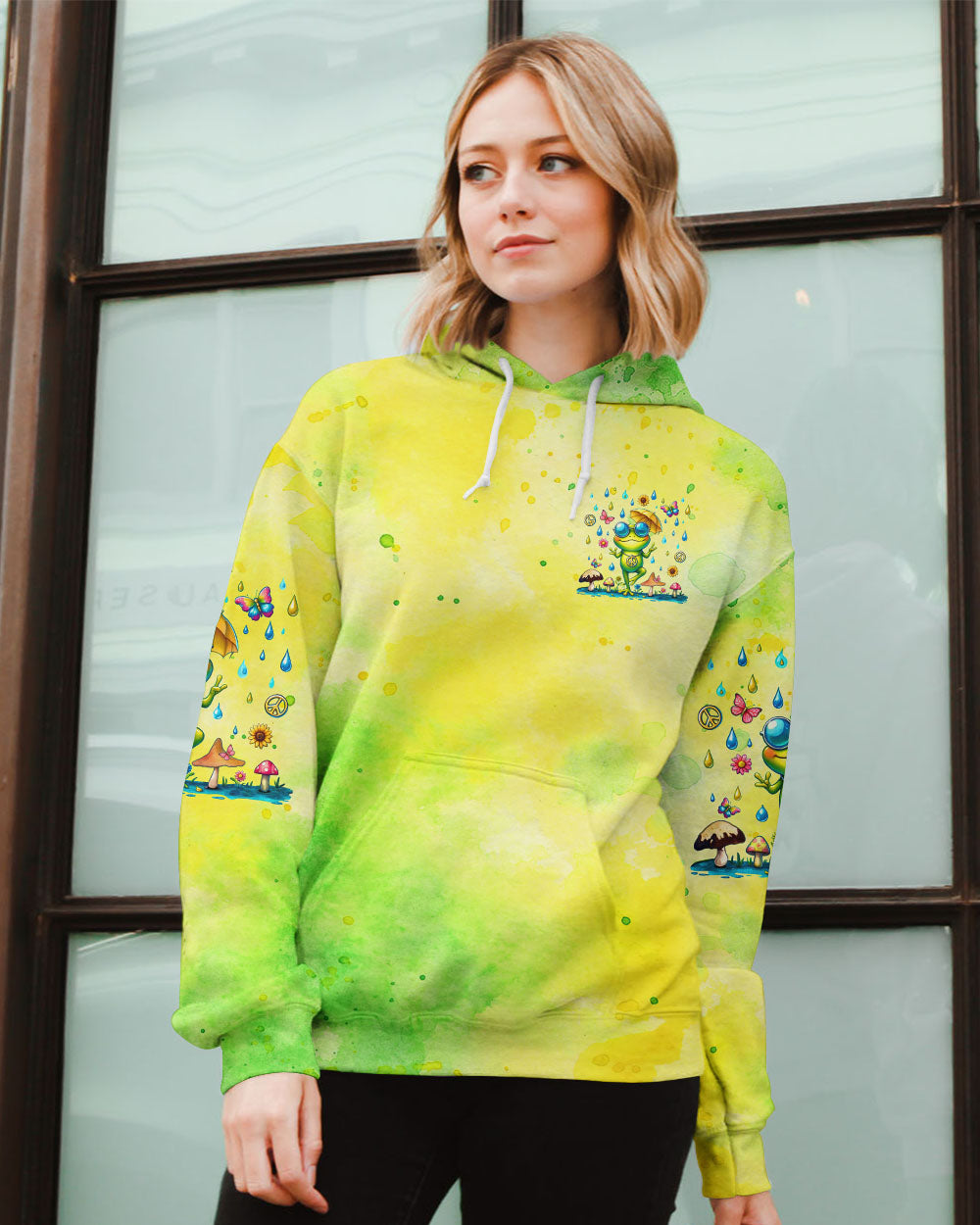 BE YOU THE WORLD WILL ADJUST FROG ALL OVER PRINT - TLTR1007244