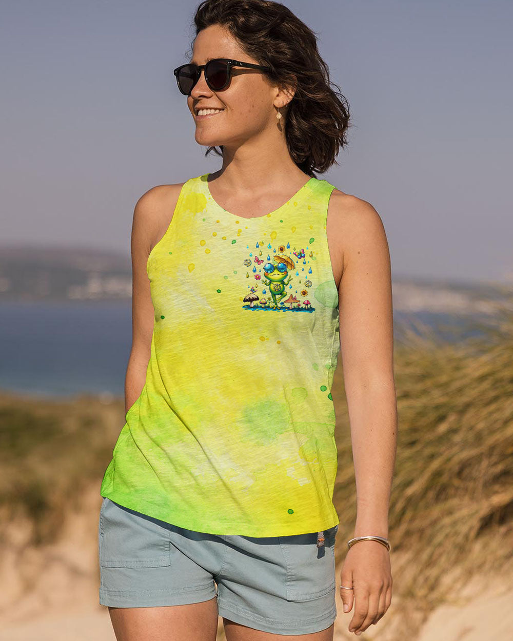 BE YOU THE WORLD WILL ADJUST FROG ALL OVER PRINT - TLTR1007244