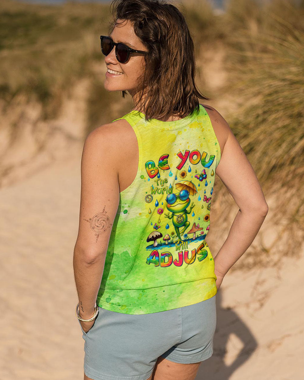 BE YOU THE WORLD WILL ADJUST FROG ALL OVER PRINT - TLTR1007244