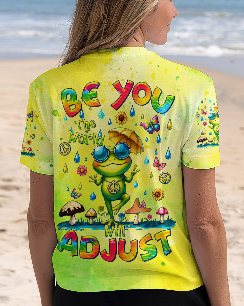 BE YOU THE WORLD WILL ADJUST FROG ALL OVER PRINT - TLTR1007244