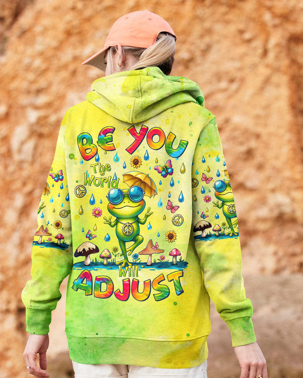 BE YOU THE WORLD WILL ADJUST FROG ALL OVER PRINT - TLTR1007244