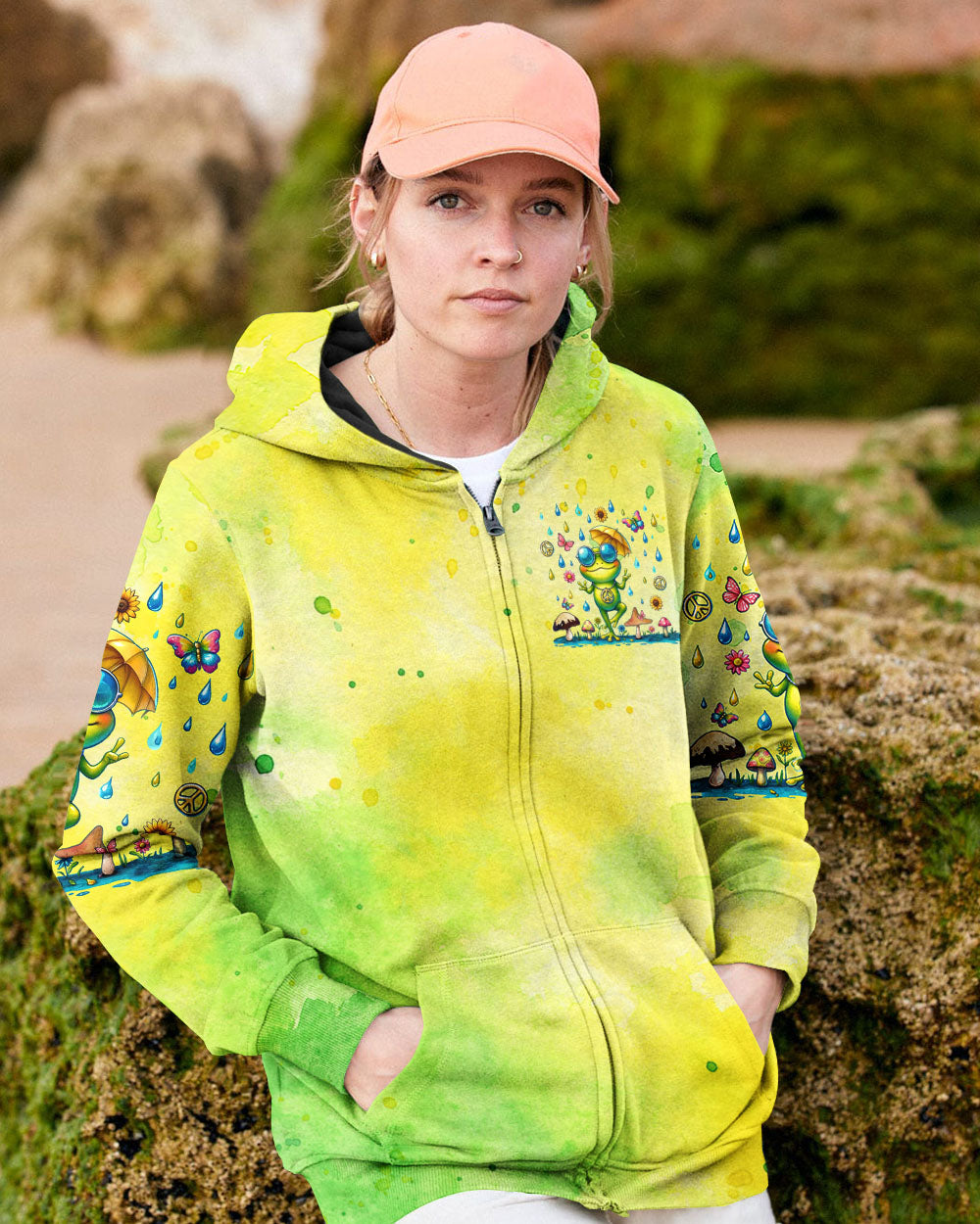 BE YOU THE WORLD WILL ADJUST FROG ALL OVER PRINT - TLTR1007244
