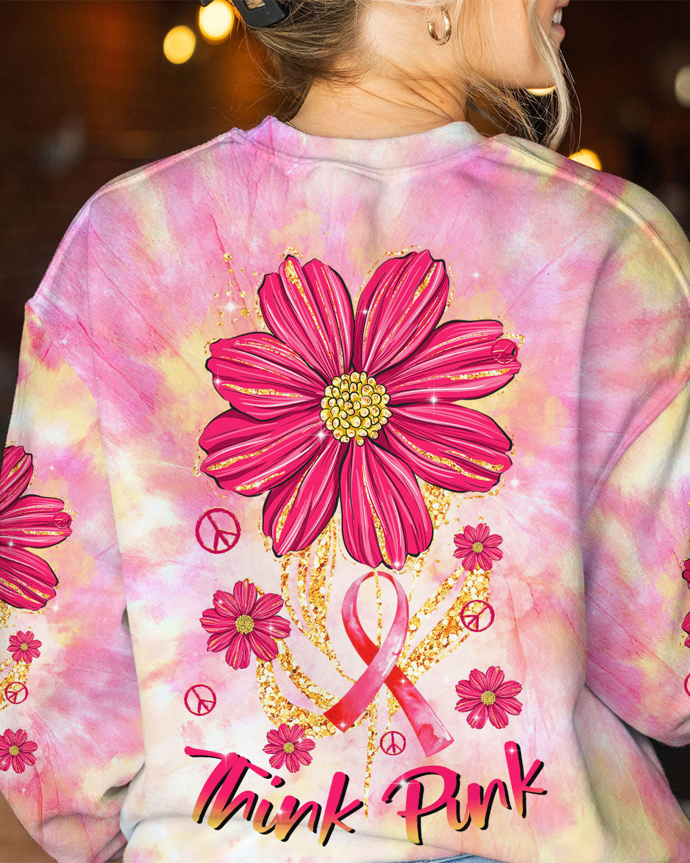 THINK PINK FLOWER ALL OVER PRINT - TLTR1008231
