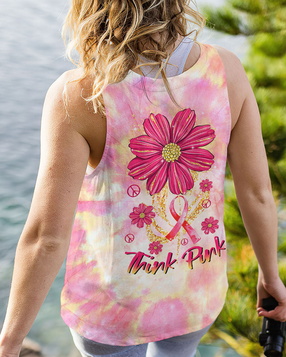 THINK PINK FLOWER ALL OVER PRINT - TLTR1008231