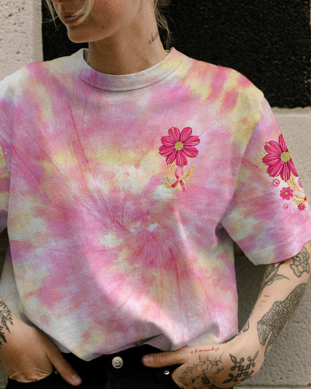 THINK PINK FLOWER ALL OVER PRINT - TLTR1008231