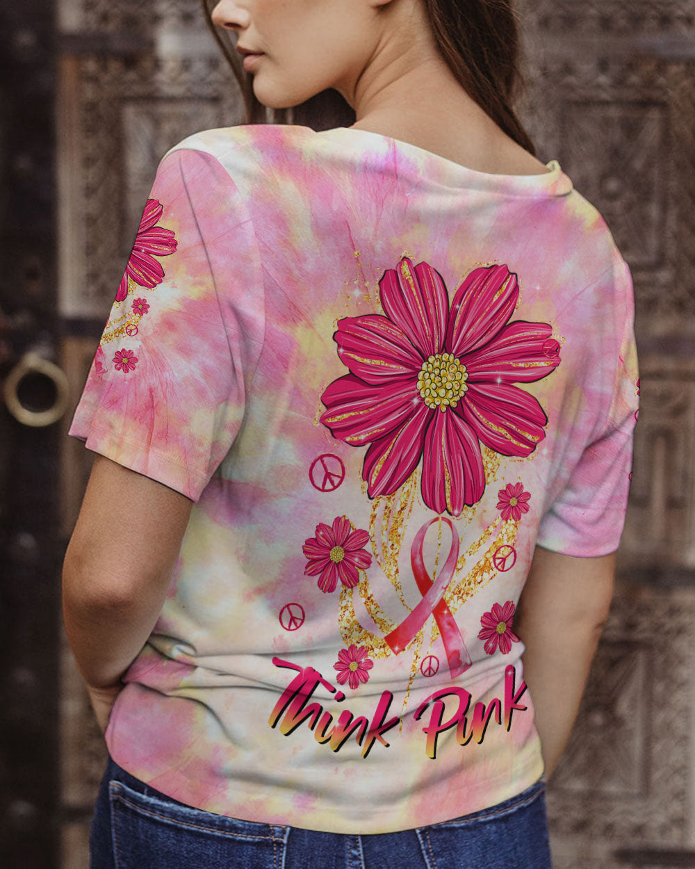 THINK PINK FLOWER ALL OVER PRINT - TLTR1008231