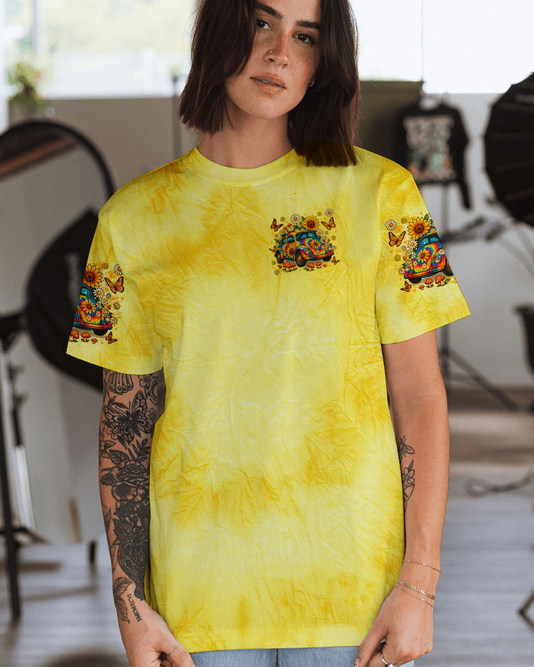 RUNNING AGAINST THE WIND CAR TIE DYE ALL OVER PRINT - TLTR1009252