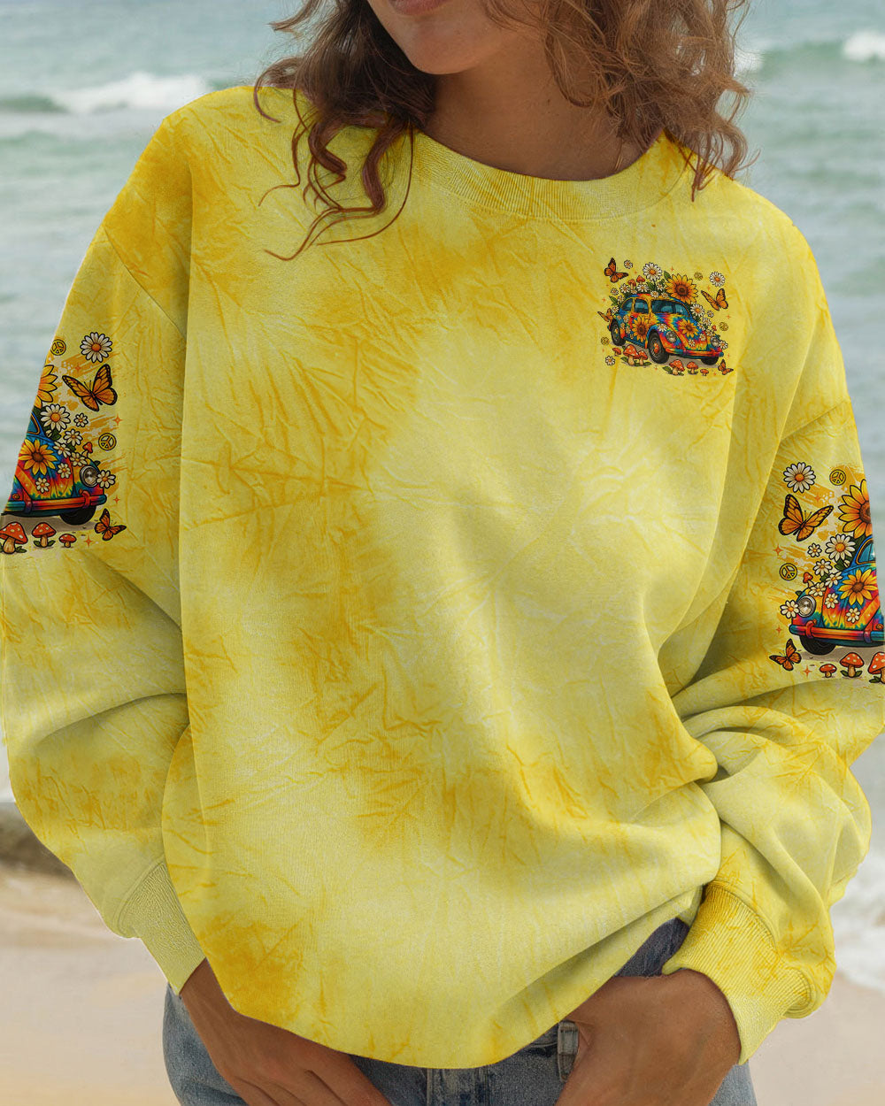 RUNNING AGAINST THE WIND CAR TIE DYE ALL OVER PRINT - TLTR1009252