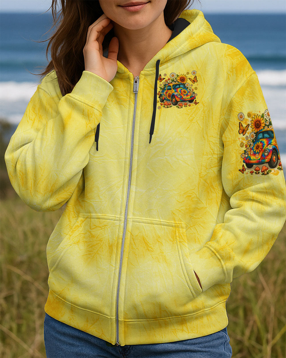 RUNNING AGAINST THE WIND CAR TIE DYE ALL OVER PRINT - TLTR1009252