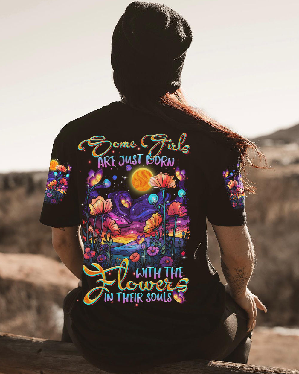 SOME GIRLS ARE JUST BORN FLOWER ALL OVER PRINT - TLTR1010235