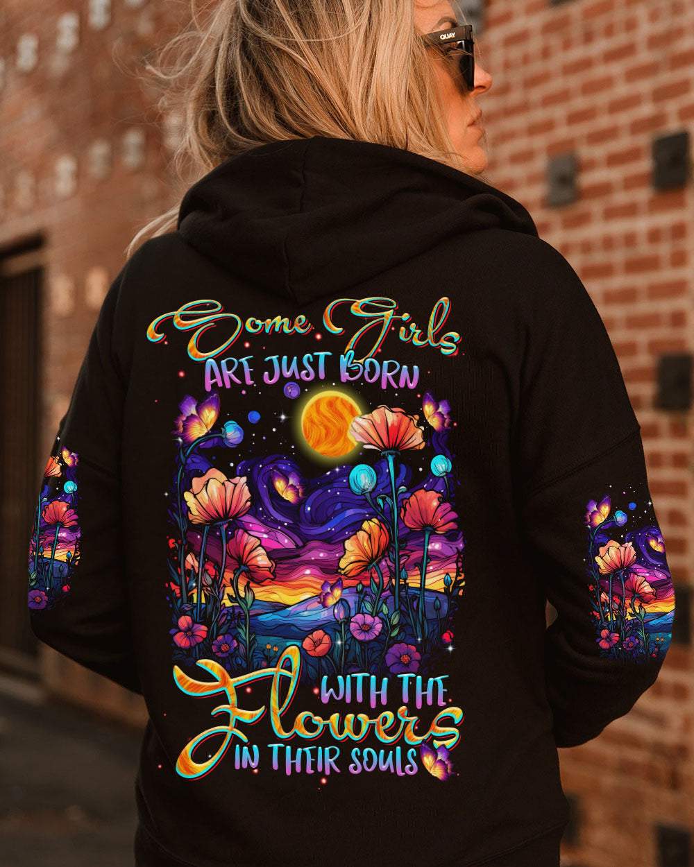 SOME GIRLS ARE JUST BORN FLOWER ALL OVER PRINT - TLTR1010235