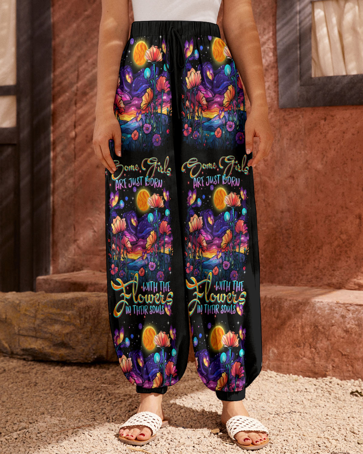 SOME GIRLS ARE JUST BORN FLOWER ALL OVER PRINT - TLTR1010235