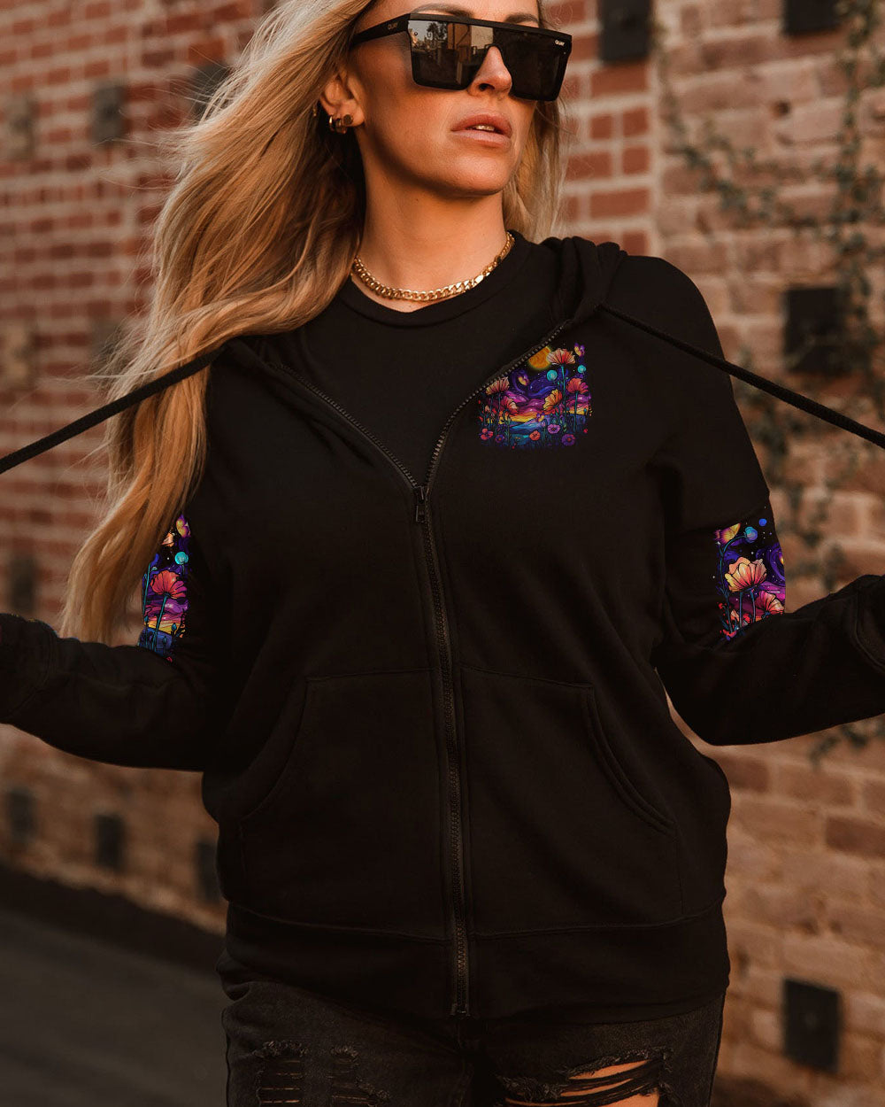 SOME GIRLS ARE JUST BORN FLOWER ALL OVER PRINT - TLTR1010235