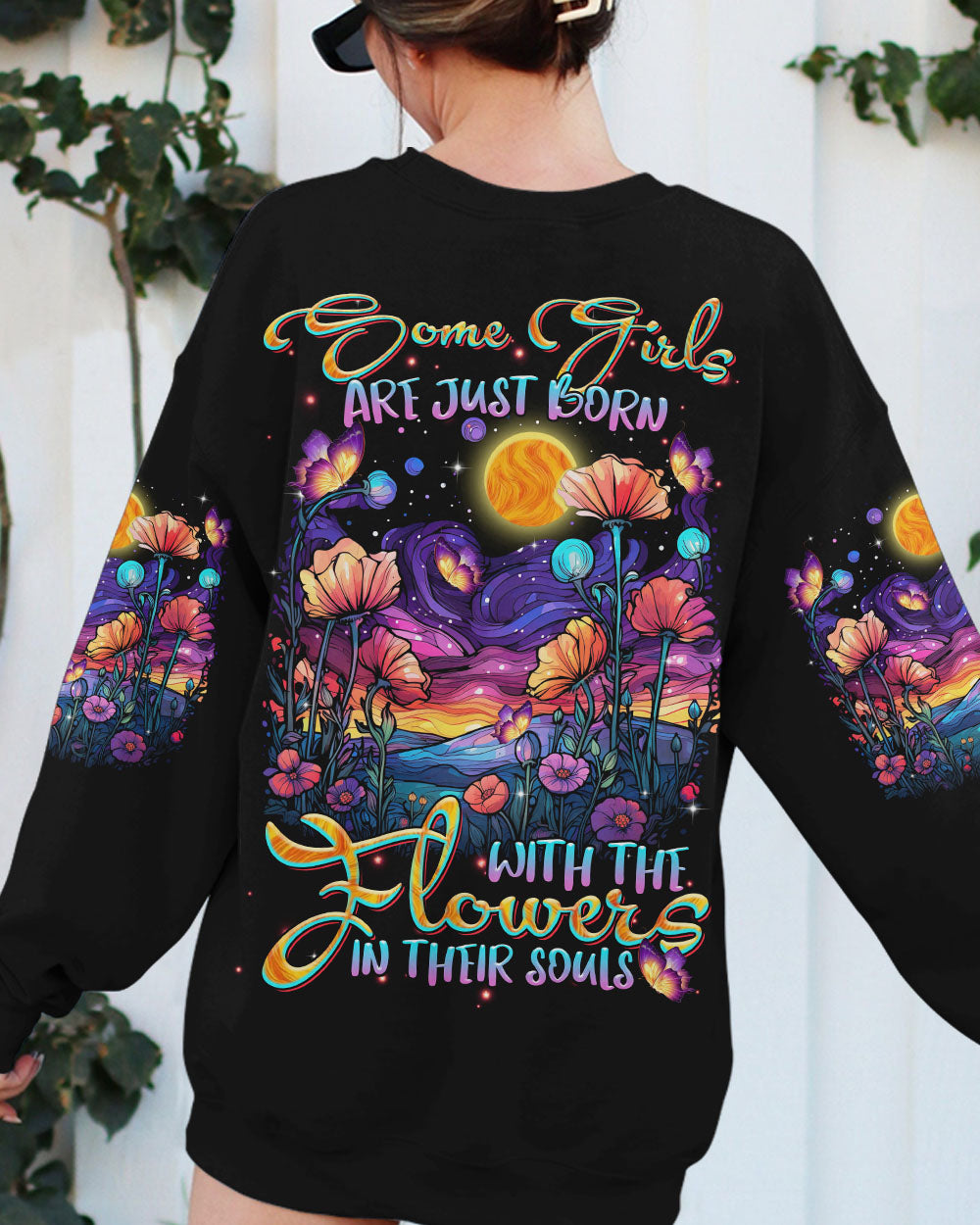 SOME GIRLS ARE JUST BORN FLOWER ALL OVER PRINT - TLTR1010235