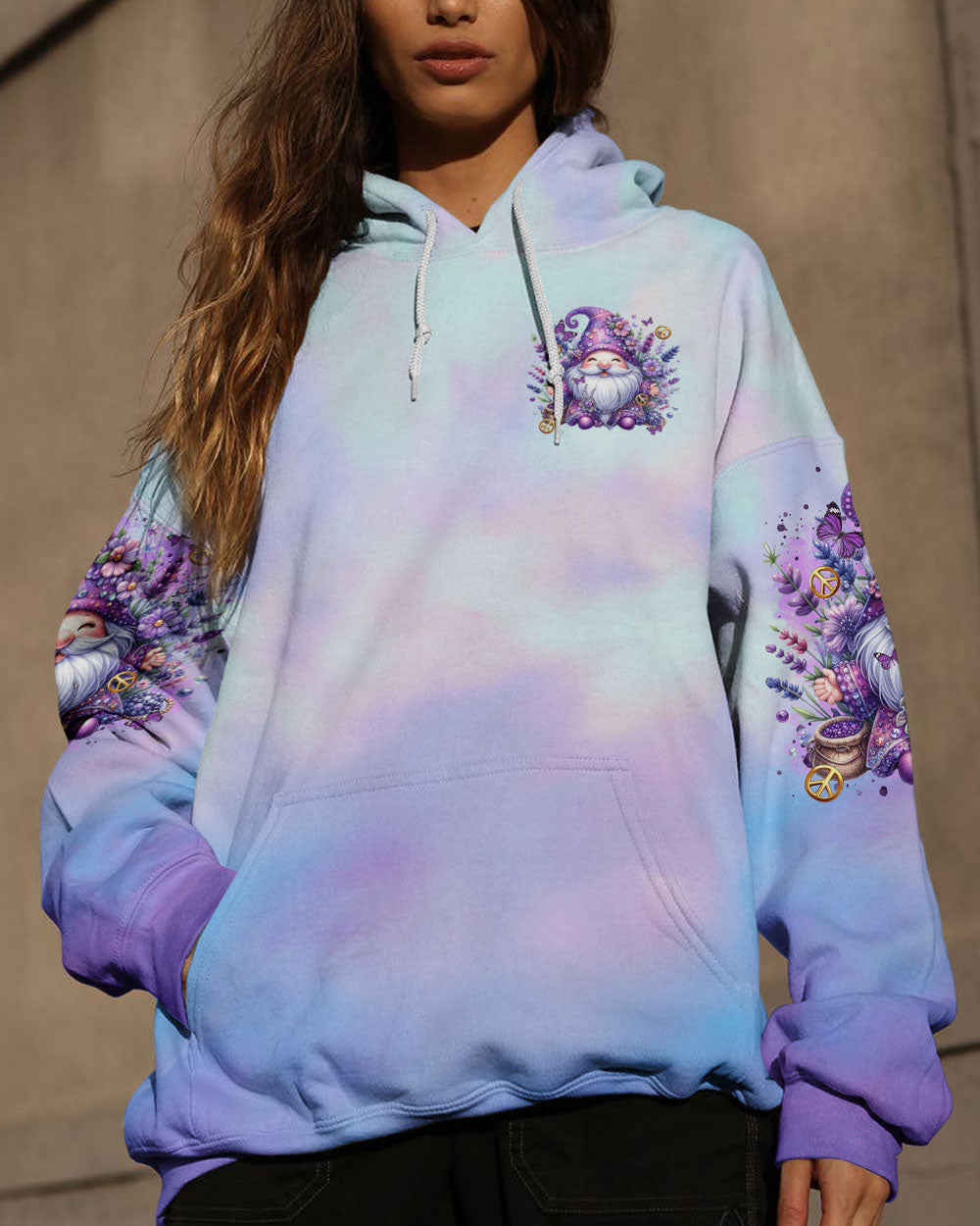 BE YOU THE WORLD WILL ADJUST GNOME LAVENDER ALL OVER PRINT - TLTR1101242