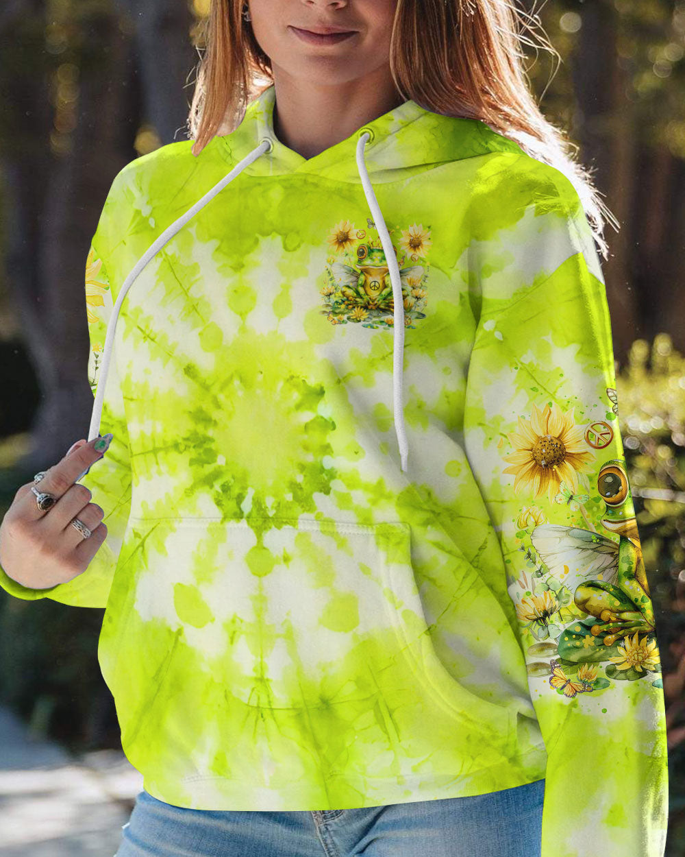 BE YOU THE WORLD WILL ADJUST FROG TIE DYE ALL OVER PRINT - TLTR1107244