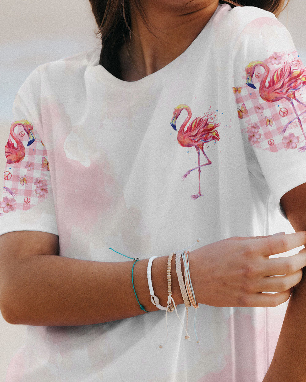 BE KIND FLAMINGO ALL OVER PRINT - TLTR1108232