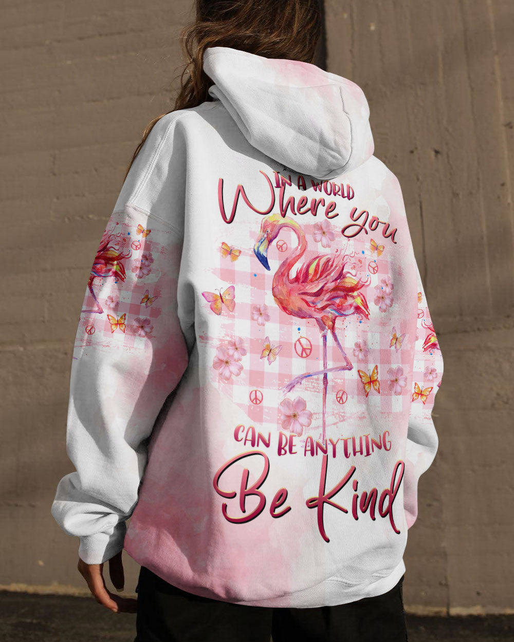 BE KIND FLAMINGO ALL OVER PRINT - TLTR1108232