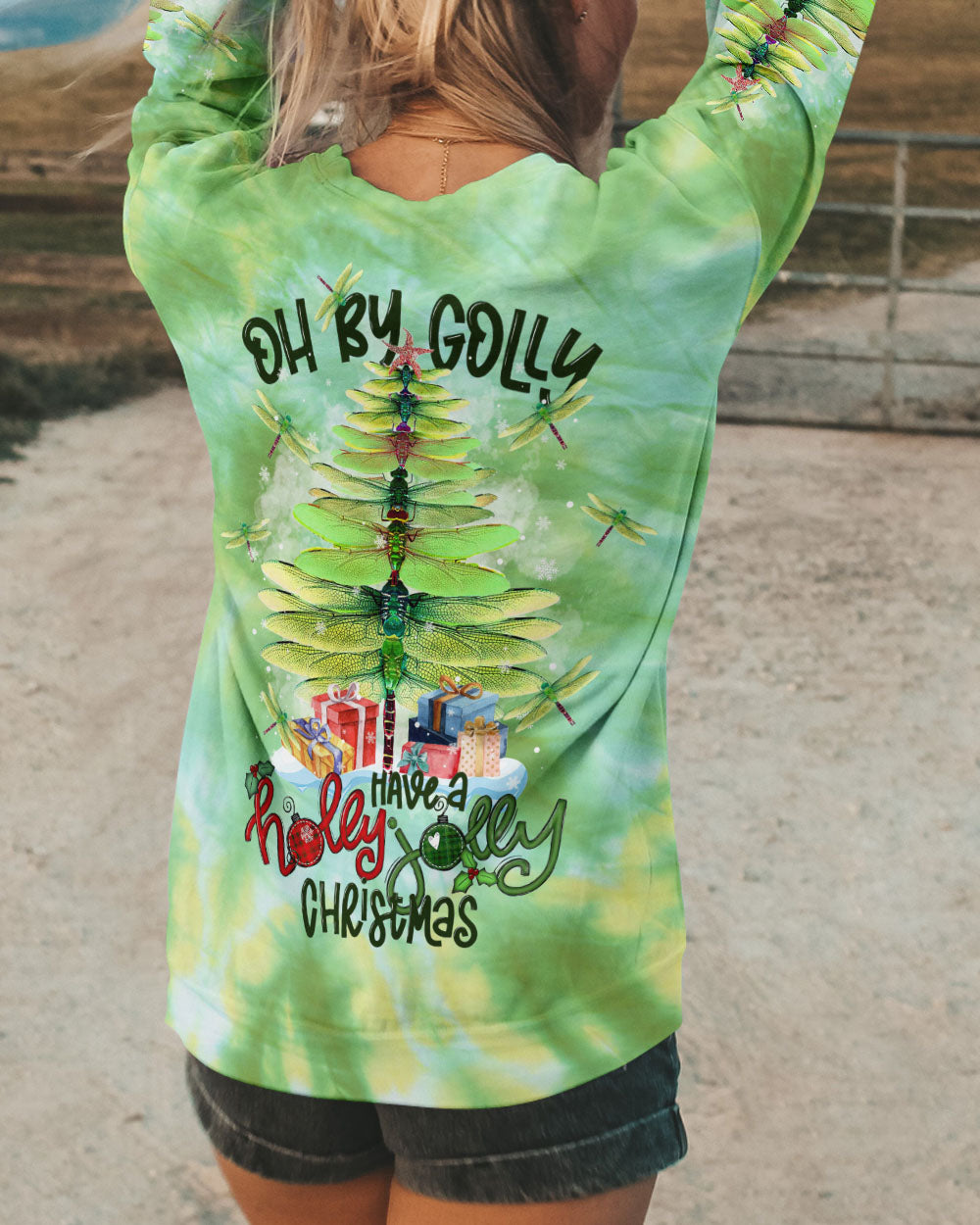 HOLLY JOLLY DRAGONFLY CHRISTMAS ALL OVER PRINT - TLTR1109233