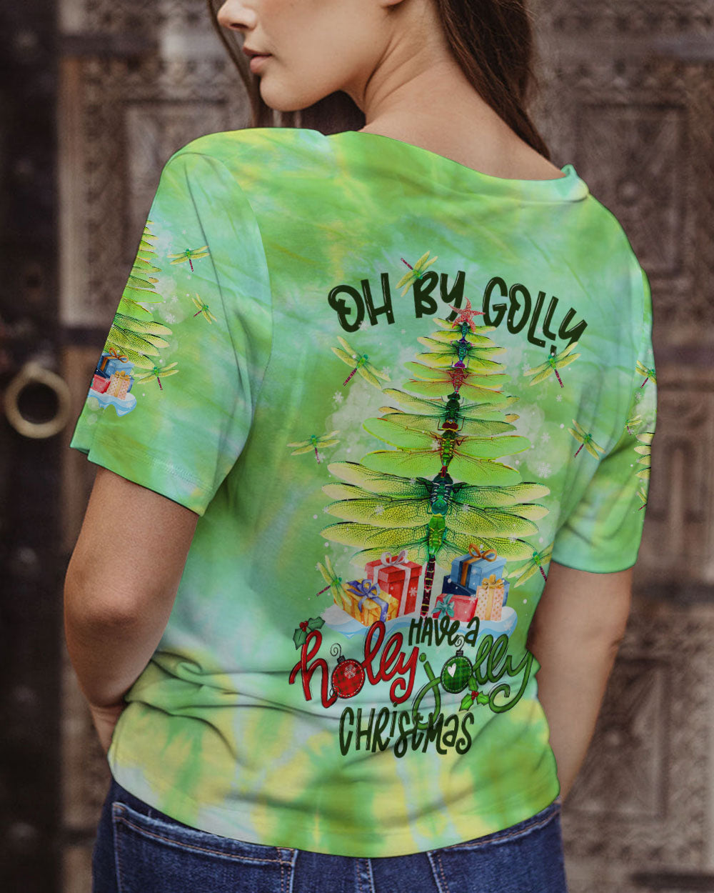 HOLLY JOLLY DRAGONFLY CHRISTMAS ALL OVER PRINT - TLTR1109233