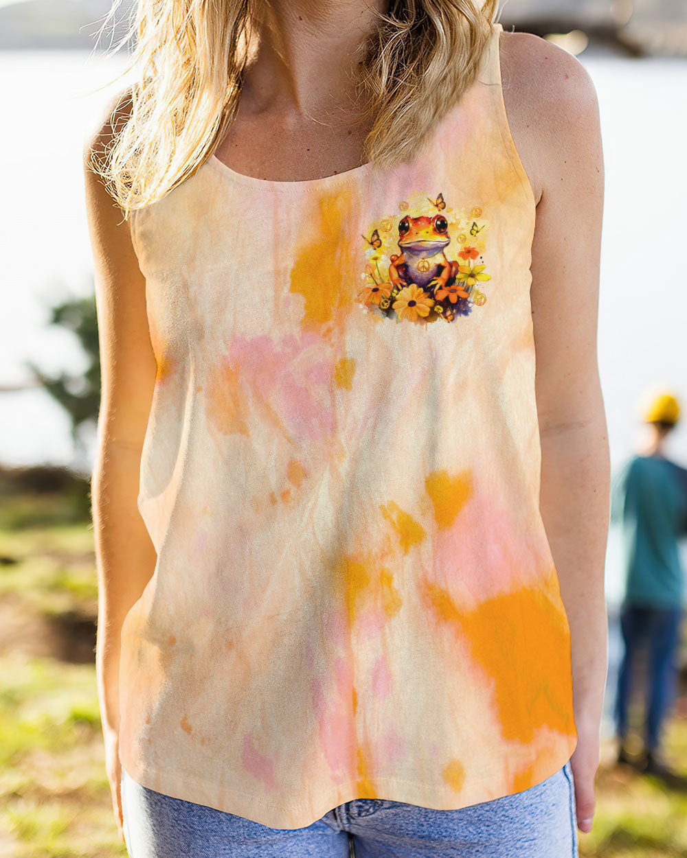 BE YOU THE WORLD WILL ADJUST FROG FLOWER  ALL OVER PRINT - TLTR1112235