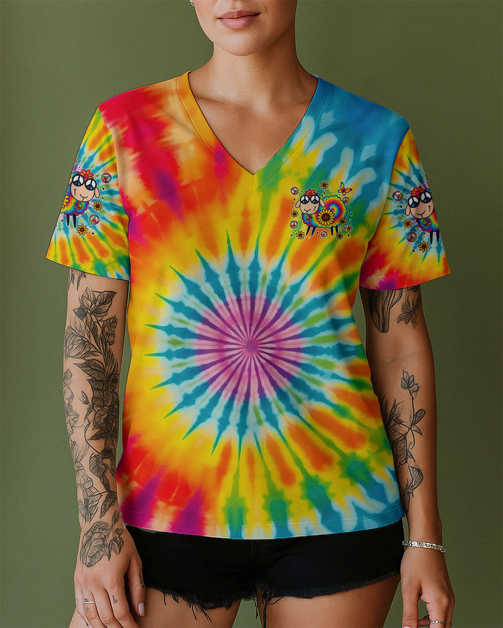I'M NOT THE BLACK SHEEP SUNFLOWER TIE DYE ALL OVER PRINT  - TLTR1209253