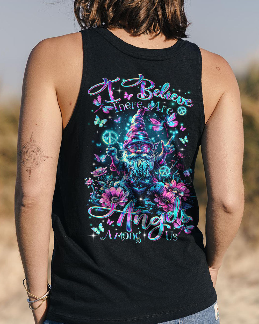 I BELIEVE THERE ARE ANGELS AMONG US GNOME ALL OVER PRINT - TLTR1303244