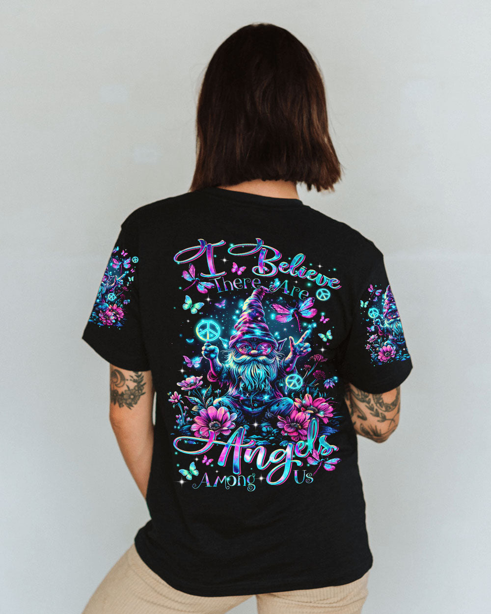 I BELIEVE THERE ARE ANGELS AMONG US GNOME ALL OVER PRINT - TLTR1303244