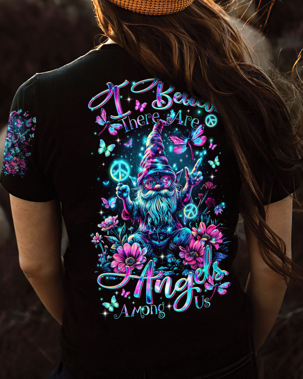 I BELIEVE THERE ARE ANGELS AMONG US GNOME ALL OVER PRINT - TLTR1303244