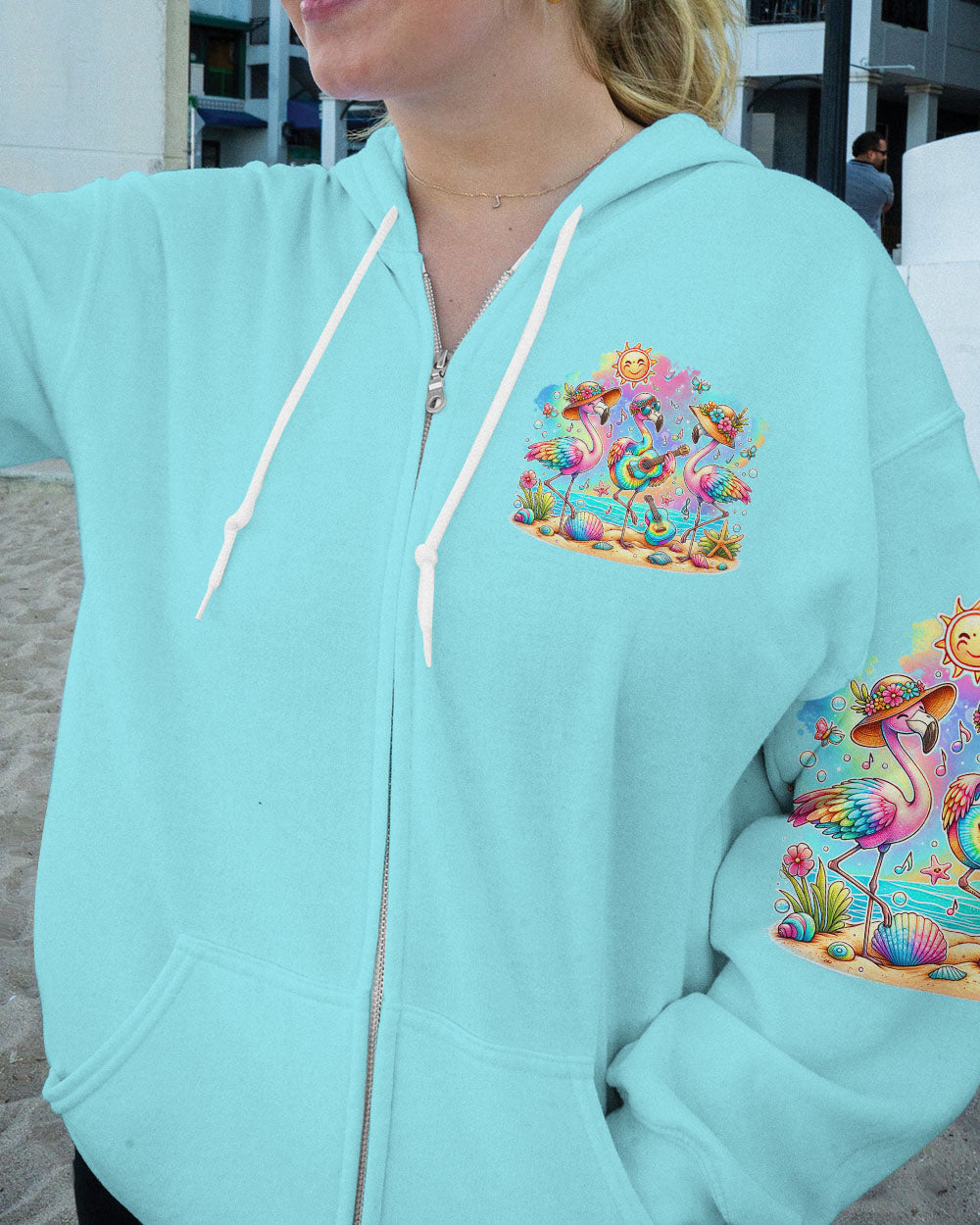 HERE COMES THE SUN FLAMINGO ALL OVER PRINT - TLTR1306245