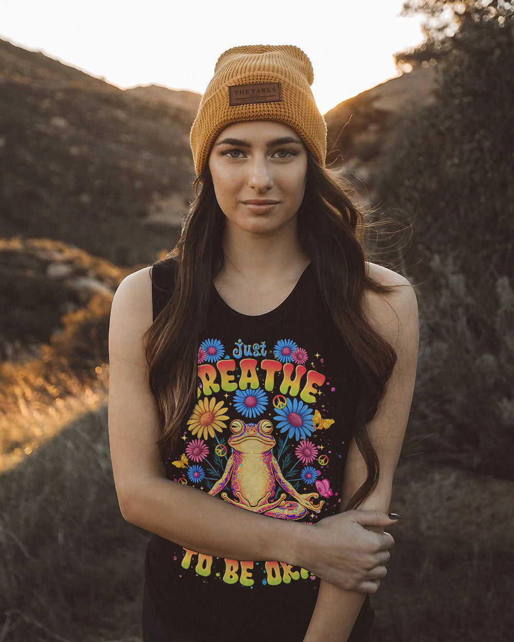 JUST BREATHE FROG ALL OVER PRINT  - TLTR1401255