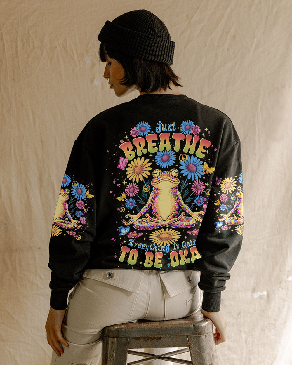 JUST BREATHE FROG ALL OVER PRINT  - TLTR1401255