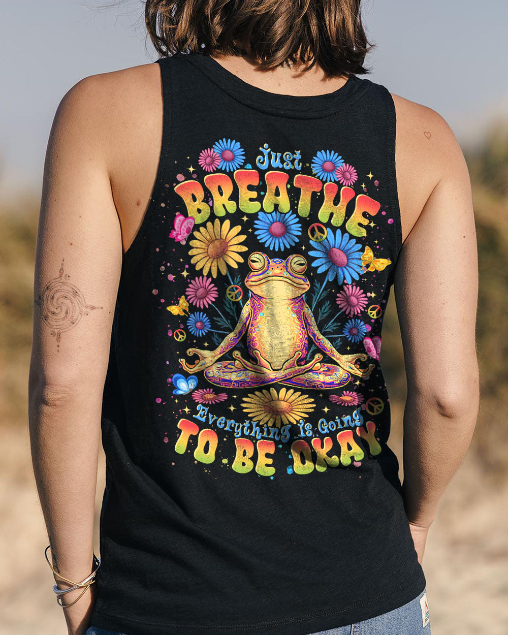 JUST BREATHE FROG ALL OVER PRINT  - TLTR1401255