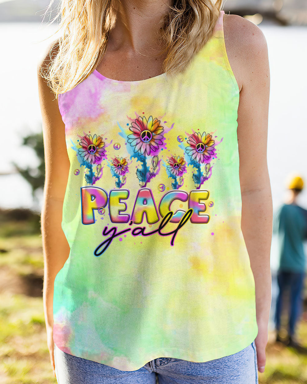 PEACE Y'ALL DAISY ALL OVER PRINT - TLTR1407233