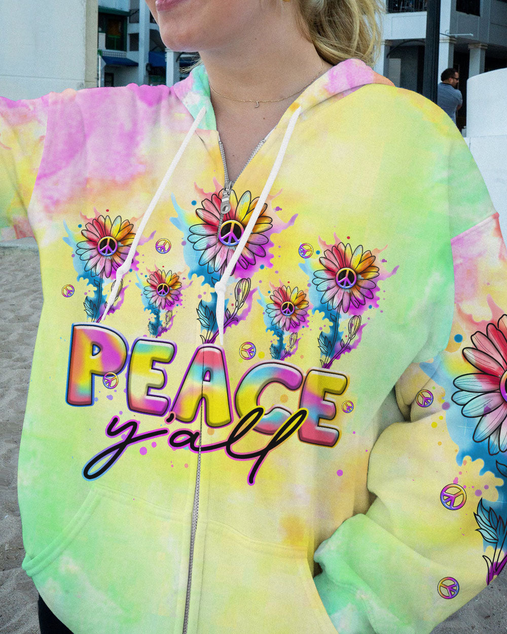 PEACE Y'ALL DAISY ALL OVER PRINT - TLTR1407233