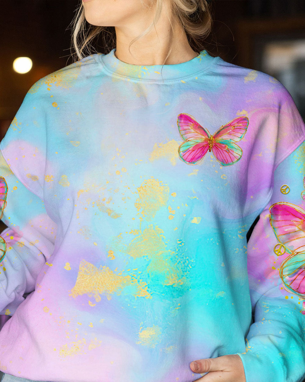 JUST BELIEVE BUTTERFLY ALL OVER PRINT - TLTR1408232