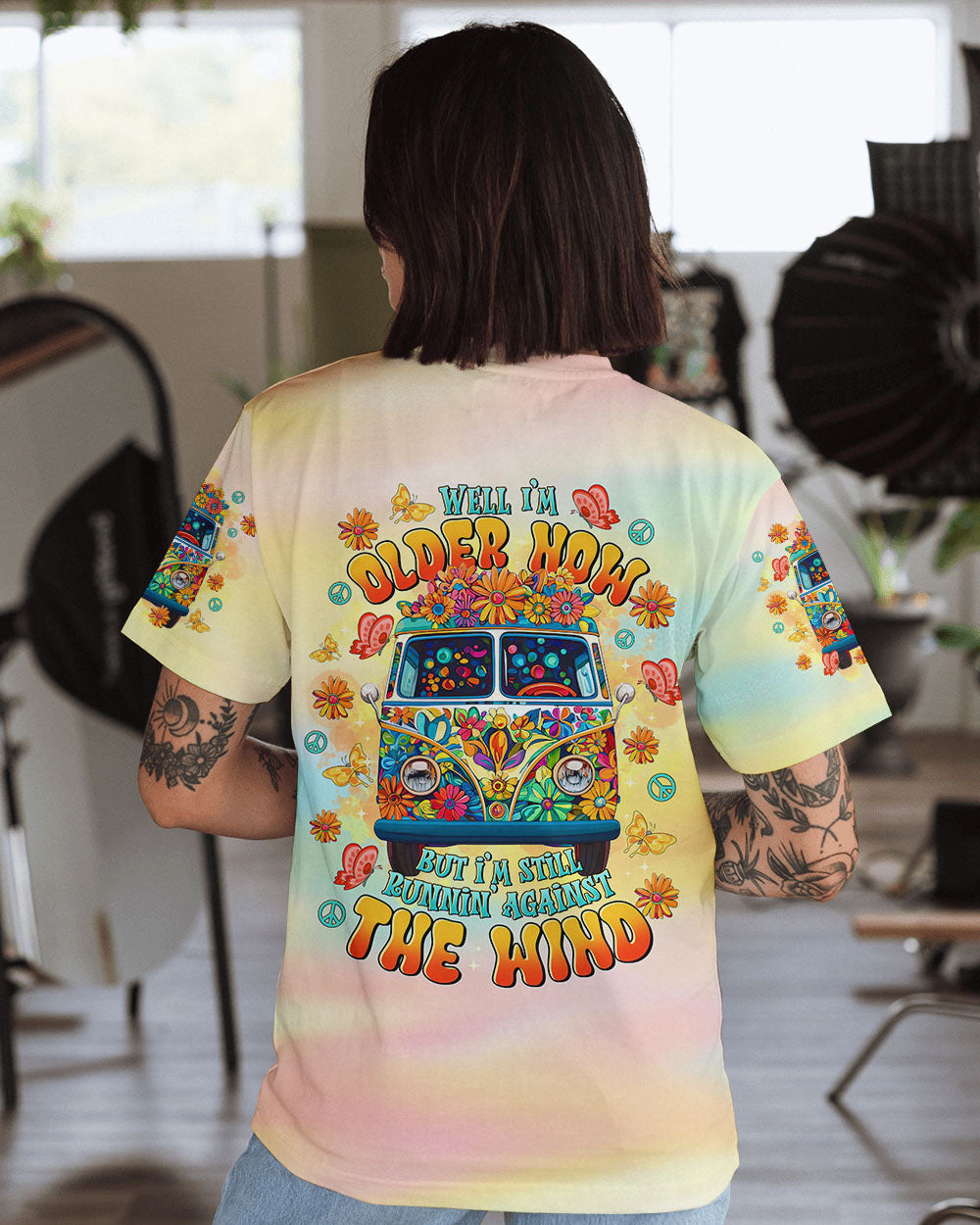 RUNNING AGAINST THE WIND BUS TIE DYE  ALL OVER PRINT - TLTR1501252