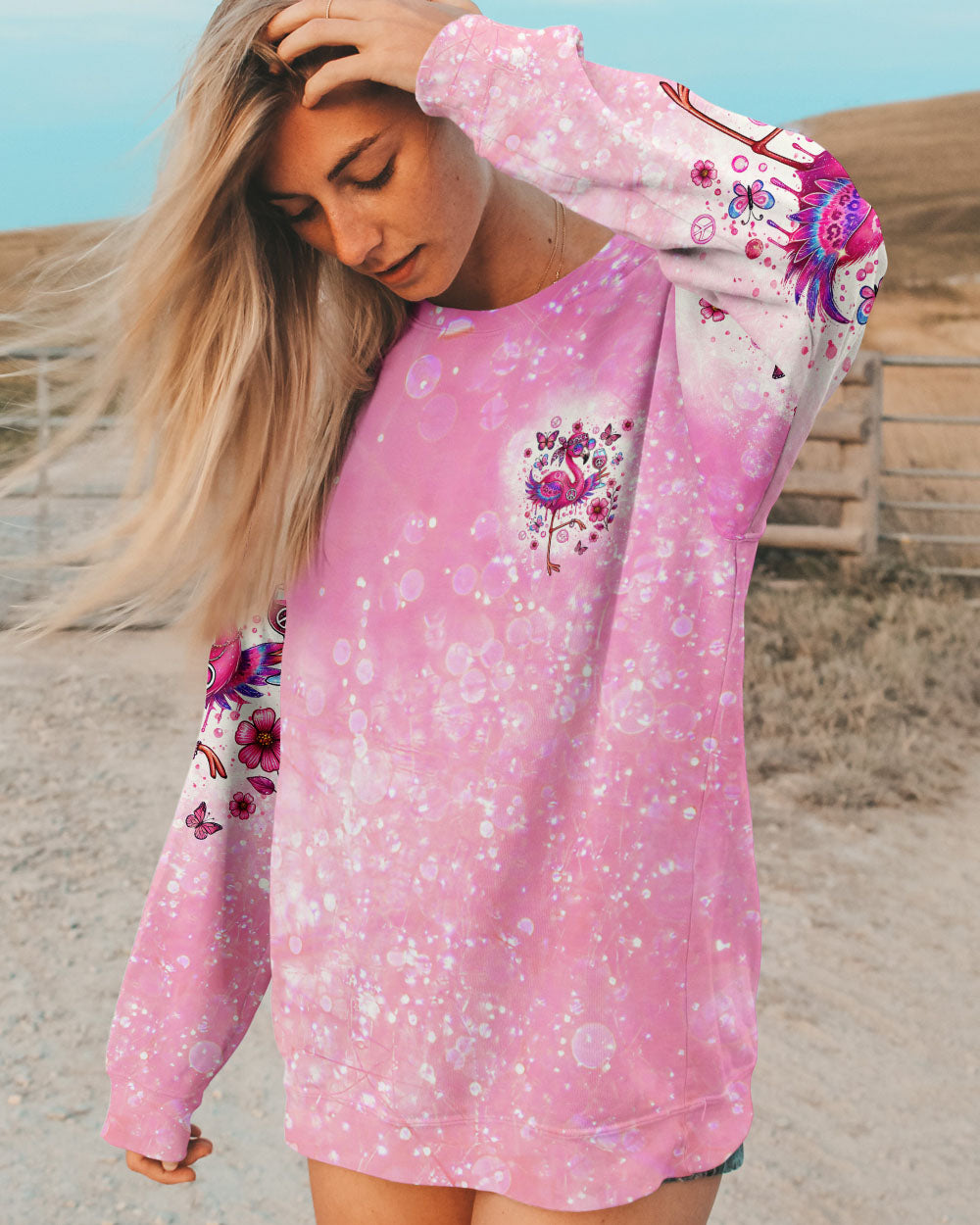 I DRINK AND I KNOW THINGS FLAMINGO ALL OVER PRINT - TLTR1507242