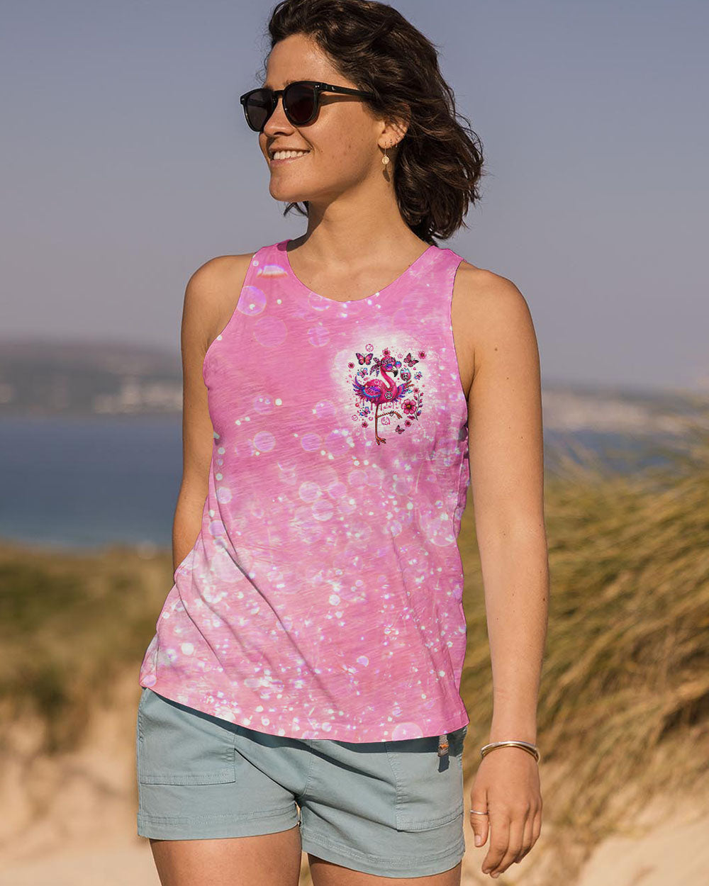 I DRINK AND I KNOW THINGS FLAMINGO ALL OVER PRINT - TLTR1507242