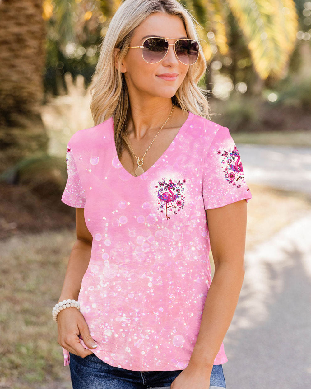 I DRINK AND I KNOW THINGS FLAMINGO ALL OVER PRINT - TLTR1507242