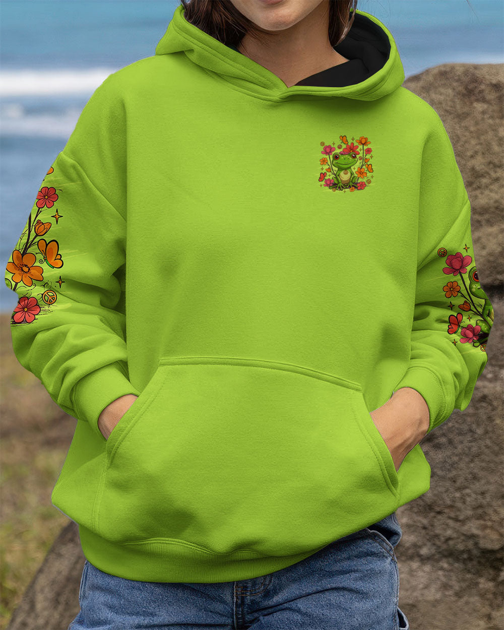 BE YOU THE WORLD WILL ADJUST FROG ALL OVER PRINT - TLTR1508252
