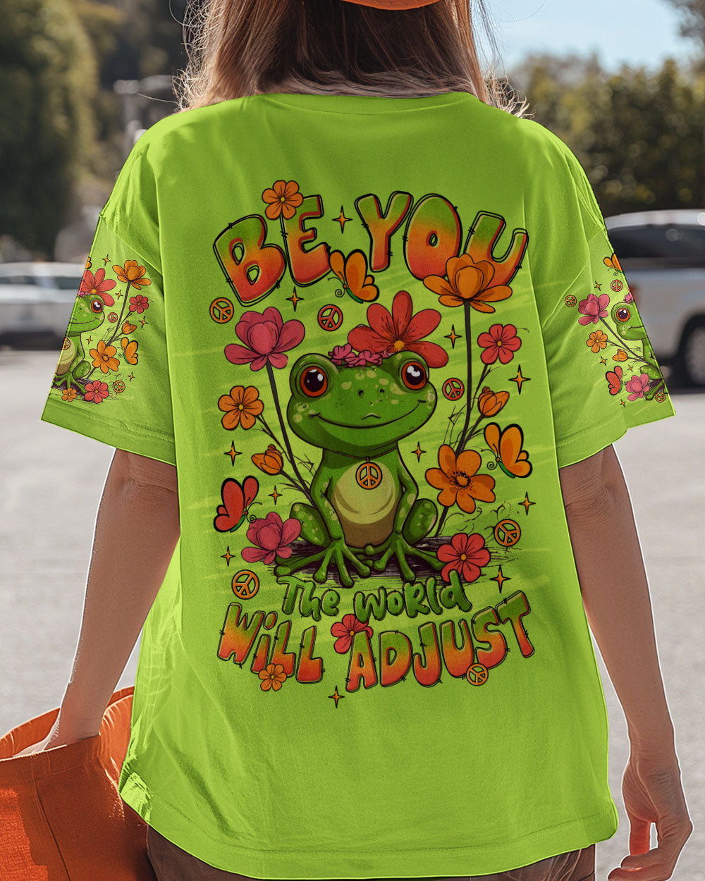 BE YOU THE WORLD WILL ADJUST FROG ALL OVER PRINT - TLTR1508252