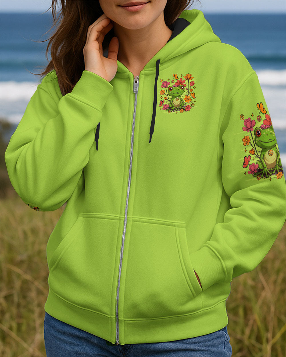 BE YOU THE WORLD WILL ADJUST FROG ALL OVER PRINT - TLTR1508252