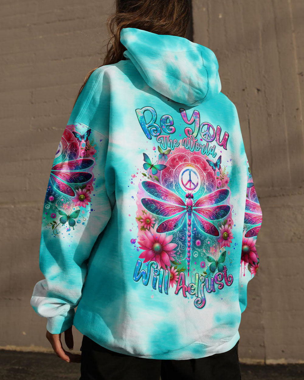 BE YOU THE WORLD WILL ADJUST DRAGONFLY ALL OVER PRINT - TLTR1512233