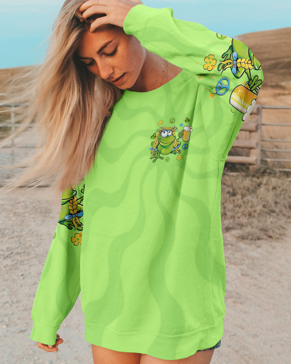 I'M JUST FANCY FROG ALL OVER PRINT - TLTR1607243