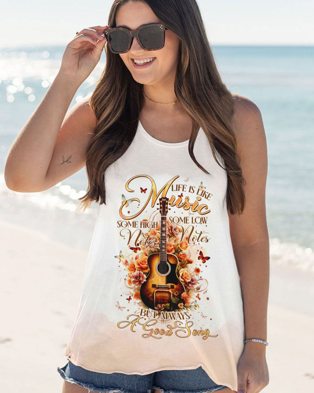 LIFE IS LIKE MUSIC GUITAR ALL OVER PRINT - TLTR1610231
